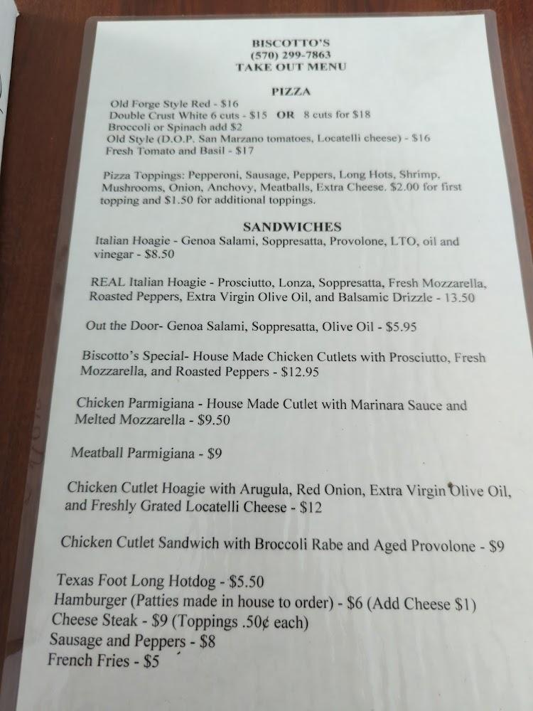 Biscotto's Menu image 4